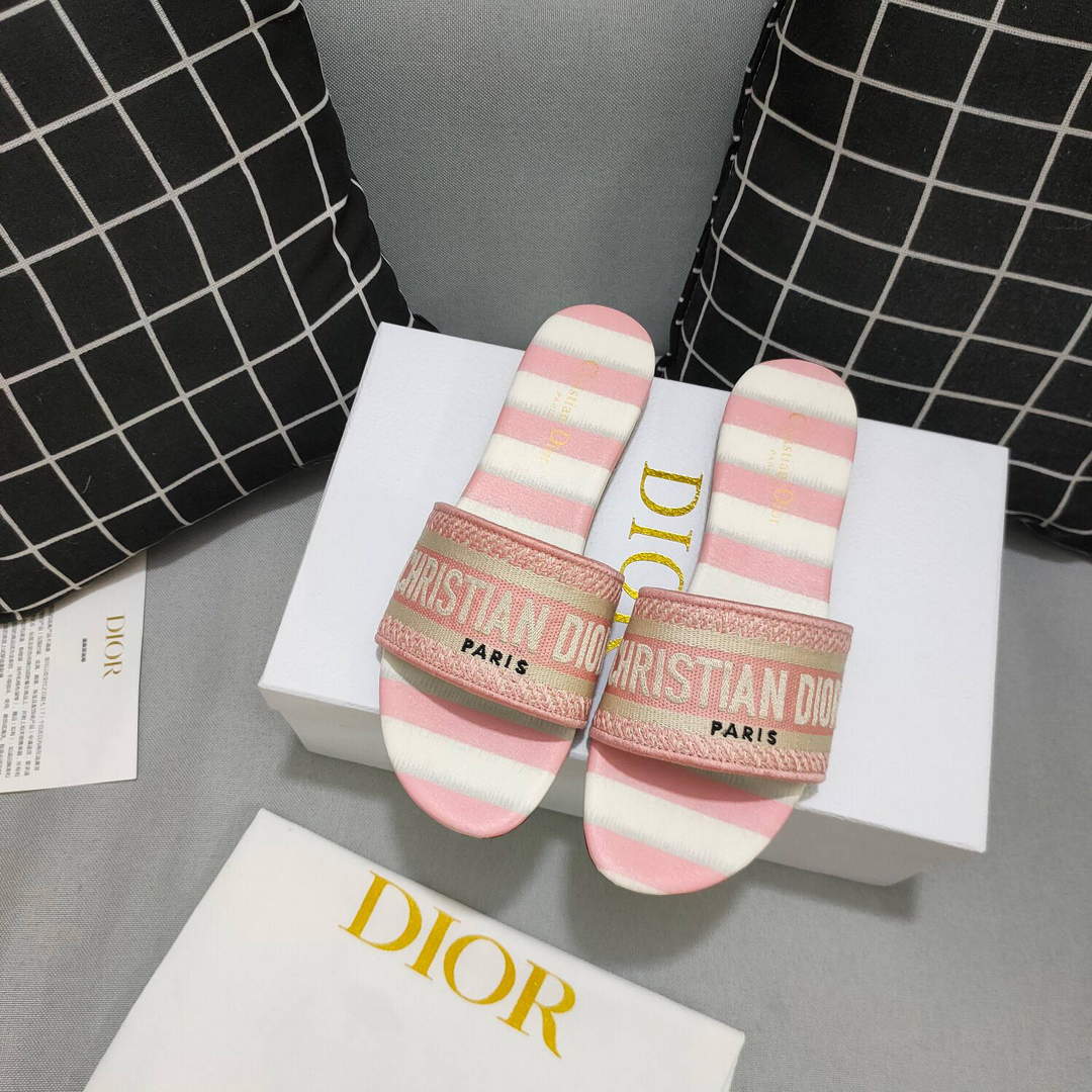 Dior Women's Slippers Designer Dior Sandals Flats Shoes D81196