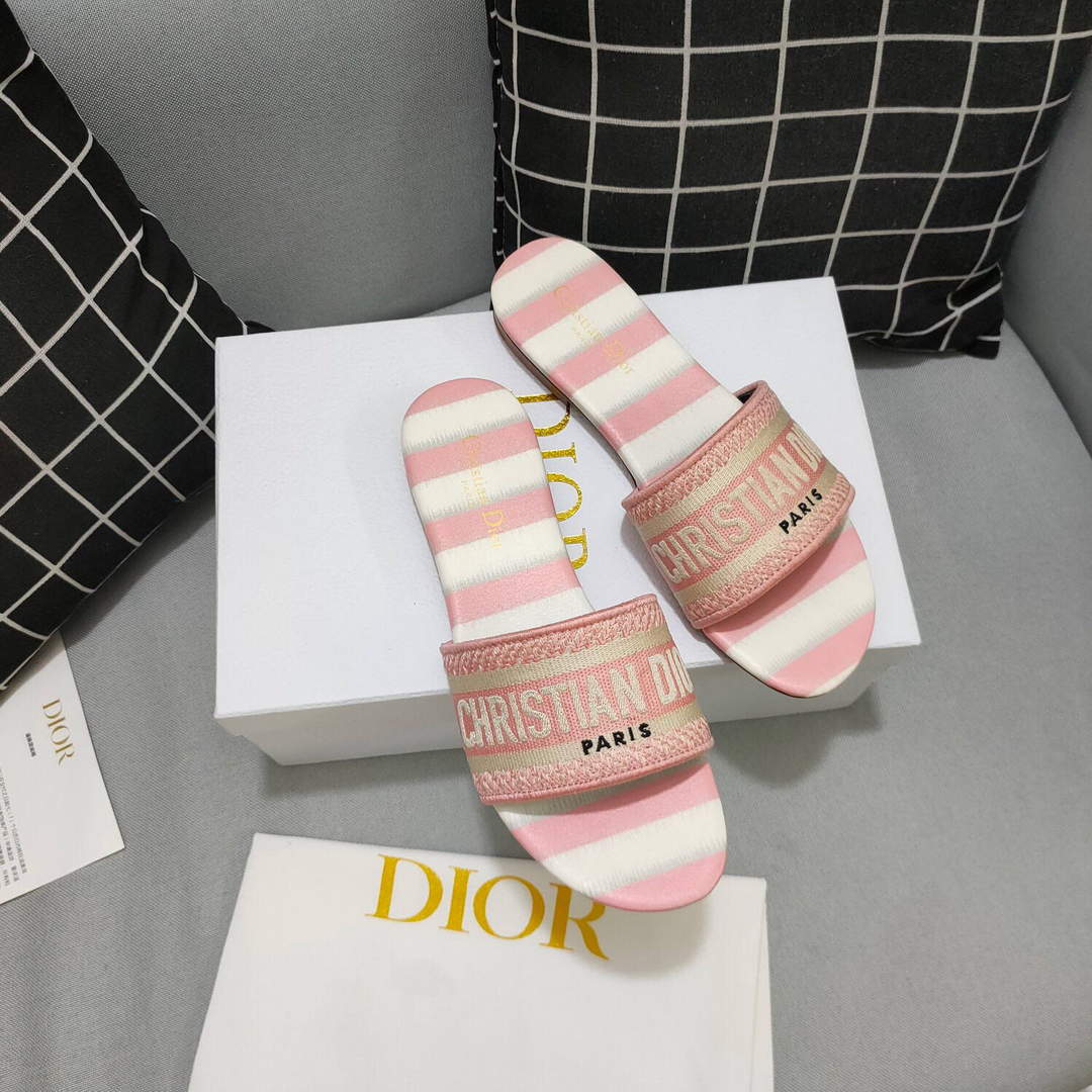 Dior Women's Slippers Designer Dior Sandals Flats Shoes D81196