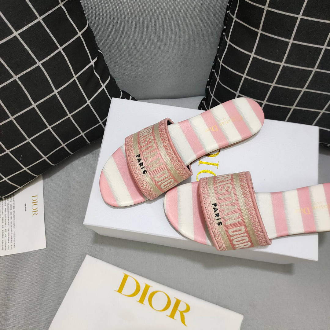 Dior Women's Slippers Designer Dior Sandals Flats Shoes D81196