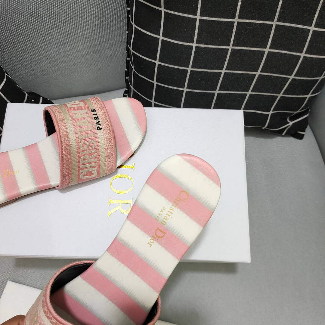 Dior Women's Slippers Designer Dior Sandals Flats Shoes D81196