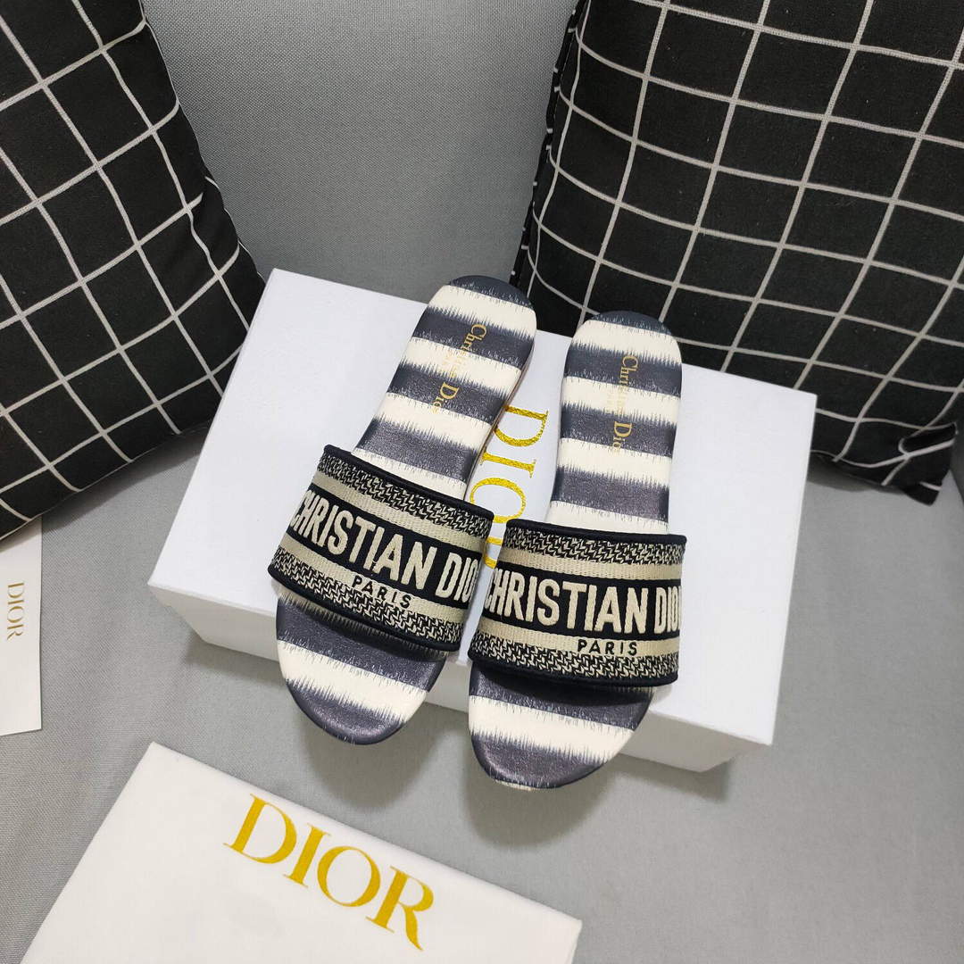 Dior Women's Slippers Designer Dior Sandals Flats Shoes D81197