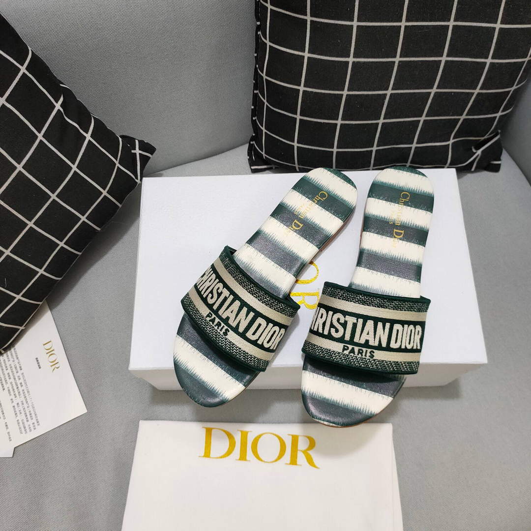 Dior Women's Slippers Designer Dior Sandals Flats Shoes D81198