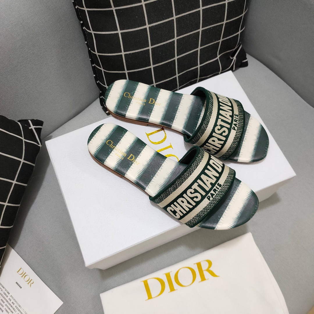 Dior Women's Slippers Designer Dior Sandals Flats Shoes D81198