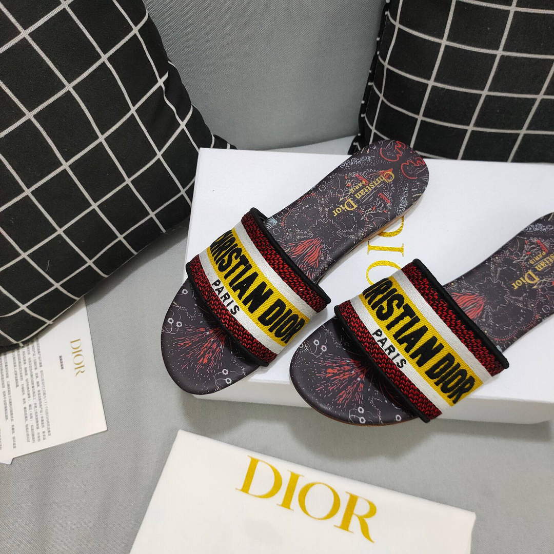 Dior Women's Slippers Designer Dior Sandals Flats Shoes D81199