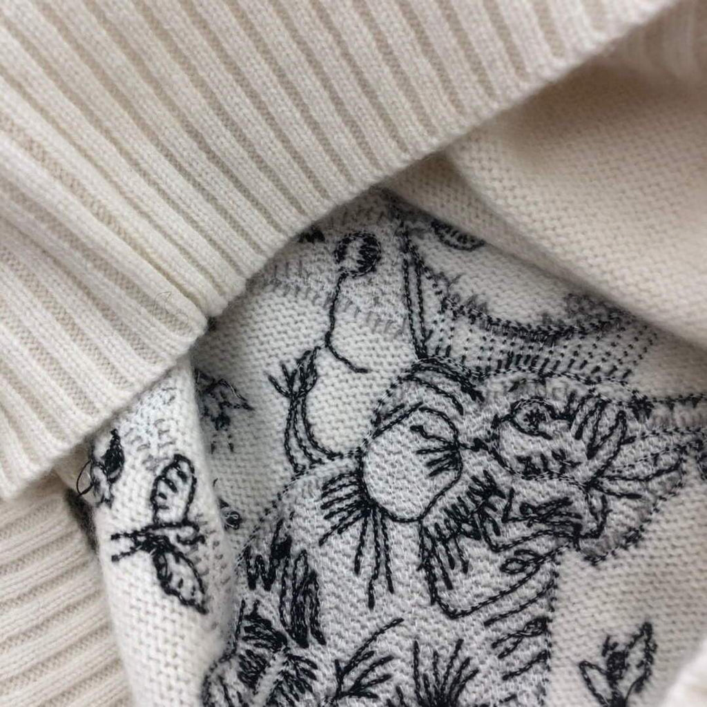 Dior 154S32 Women's Sweaters Designer Dior Ecru Dior Des Vents Cashmere 38109