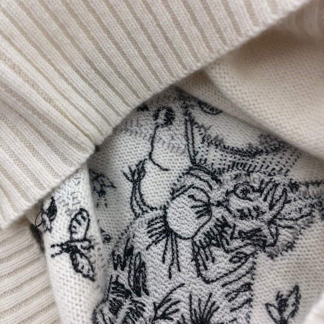 Dior 154S32 Women's Sweaters Designer Dior Ecru Dior Des Vents Cashmere 38109