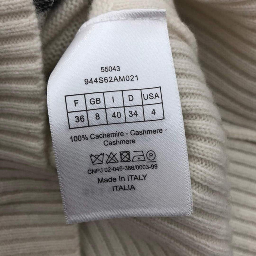 Dior 154S32 Women's Sweaters Designer Dior Ecru Dior Des Vents Cashmere 38109