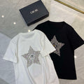 Dior Women's T-shirt Fashion Clothing embroidery D82614 - White / S - View 1