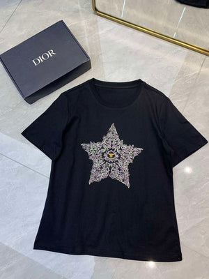 Dior Women's T-shirt Fashion Clothing embroidery D82614 - White / S - View 5