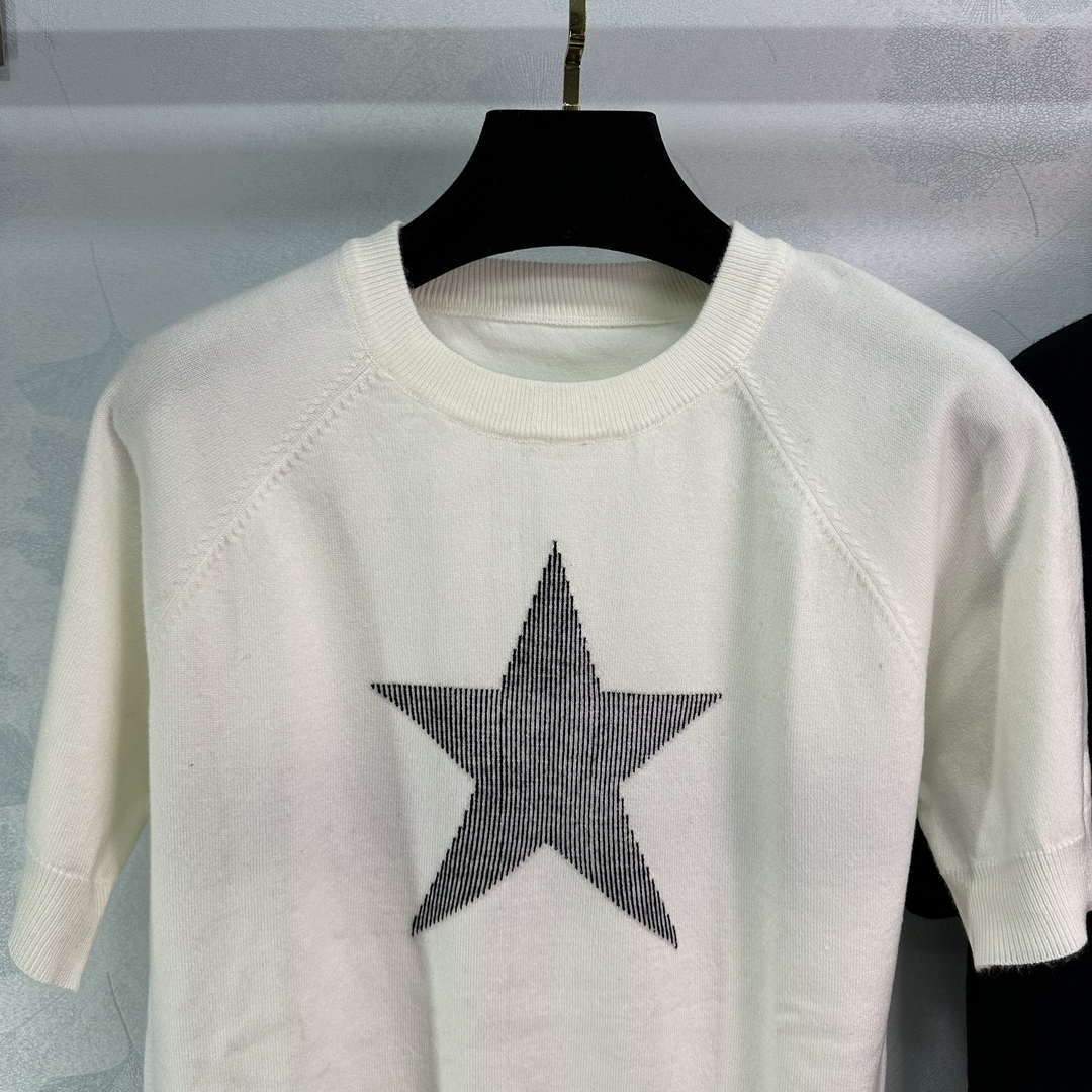 Dior Women's T-shirt Fashion Clothing embroidery D82615