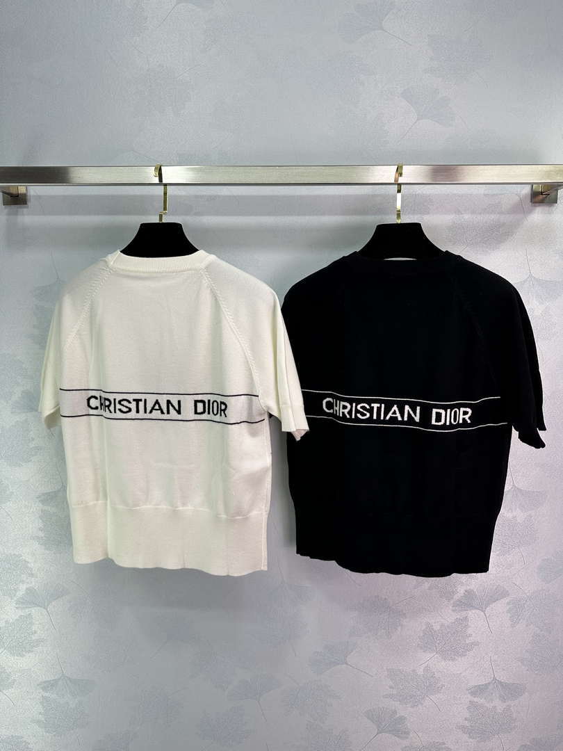 Dior Women's T-shirt Fashion Clothing embroidery D82615