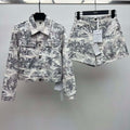 Dior Women's Tracksuit Casual Printed denim set Clothing D39004 - S - View 1