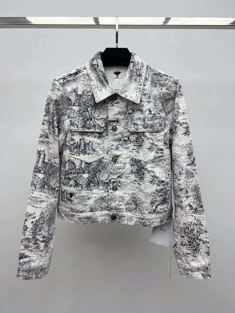 Dior Women's Tracksuit Casual Printed denim set Clothing D39004