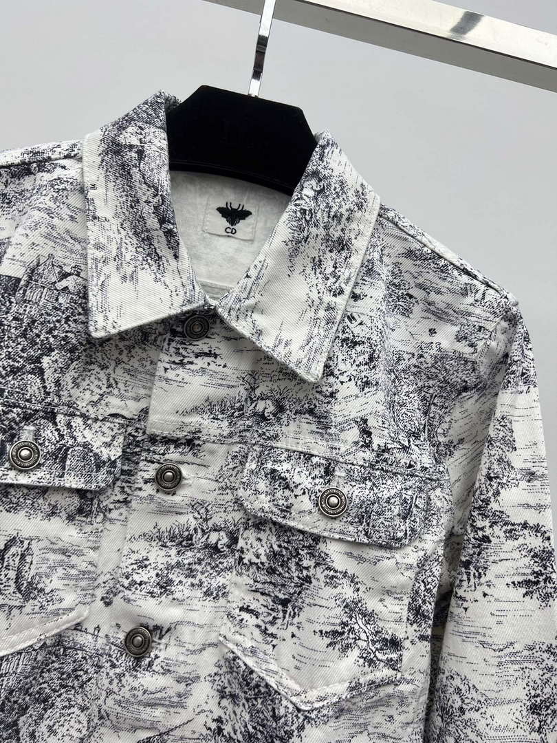 Dior Women's Tracksuit Casual Printed denim set Clothing D39004