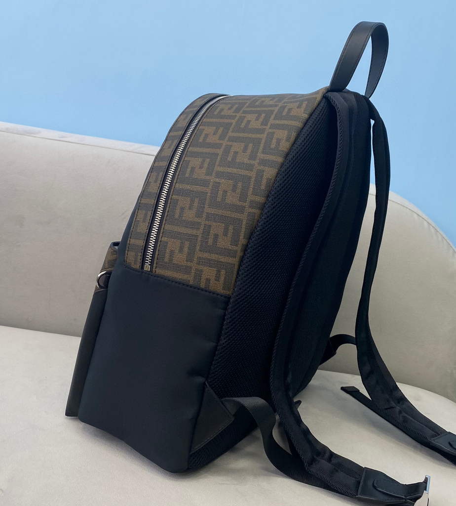Fendi 2381 Backpack Black Fendi Nylon Shoulders Backpack 7VZ042 Black