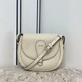 Fendi 655 Fendi Moonlight Shoulder Saddle Leather Bag Beige - luxibagsmall