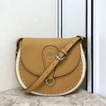 Fendi 655 Fendi Moonlight Shoulder Saddle Leather Bag Brown - luxibagsmall