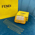 Fendi 7AR844 Nano Baguette Charm Beige Raffia Charm - luxibagsmall