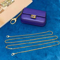 Fendi 7AR844 Nano Baguette Charm Purple Nappa Leather - luxibagsmall