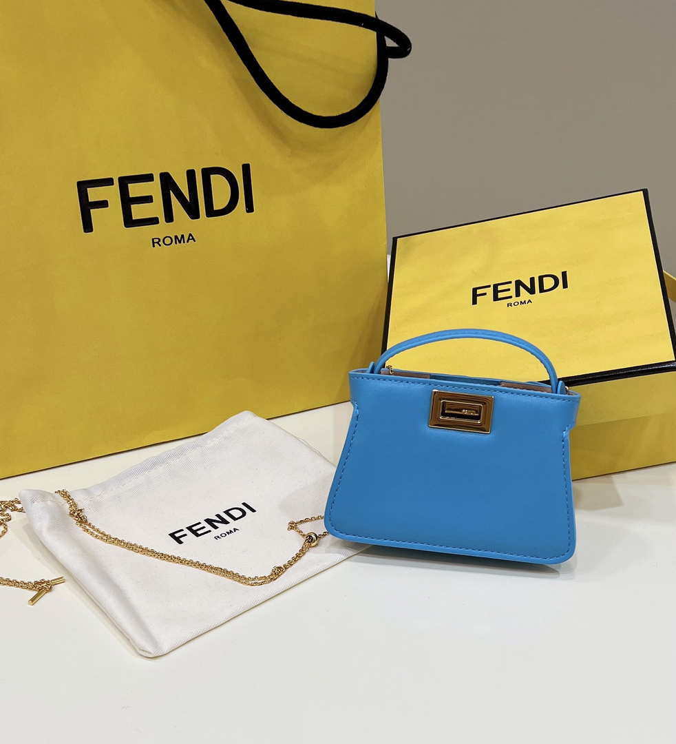 Fendi 7AR993 FENDI PICO PEEKABOO Charm Blue 8385 - Default Title - View 1