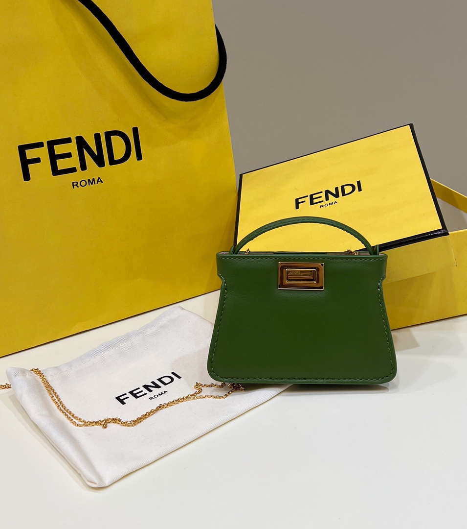 Fendi 7AR993 FENDI PICO PEEKABOO Charm 8385 Green - Default Title - View 1