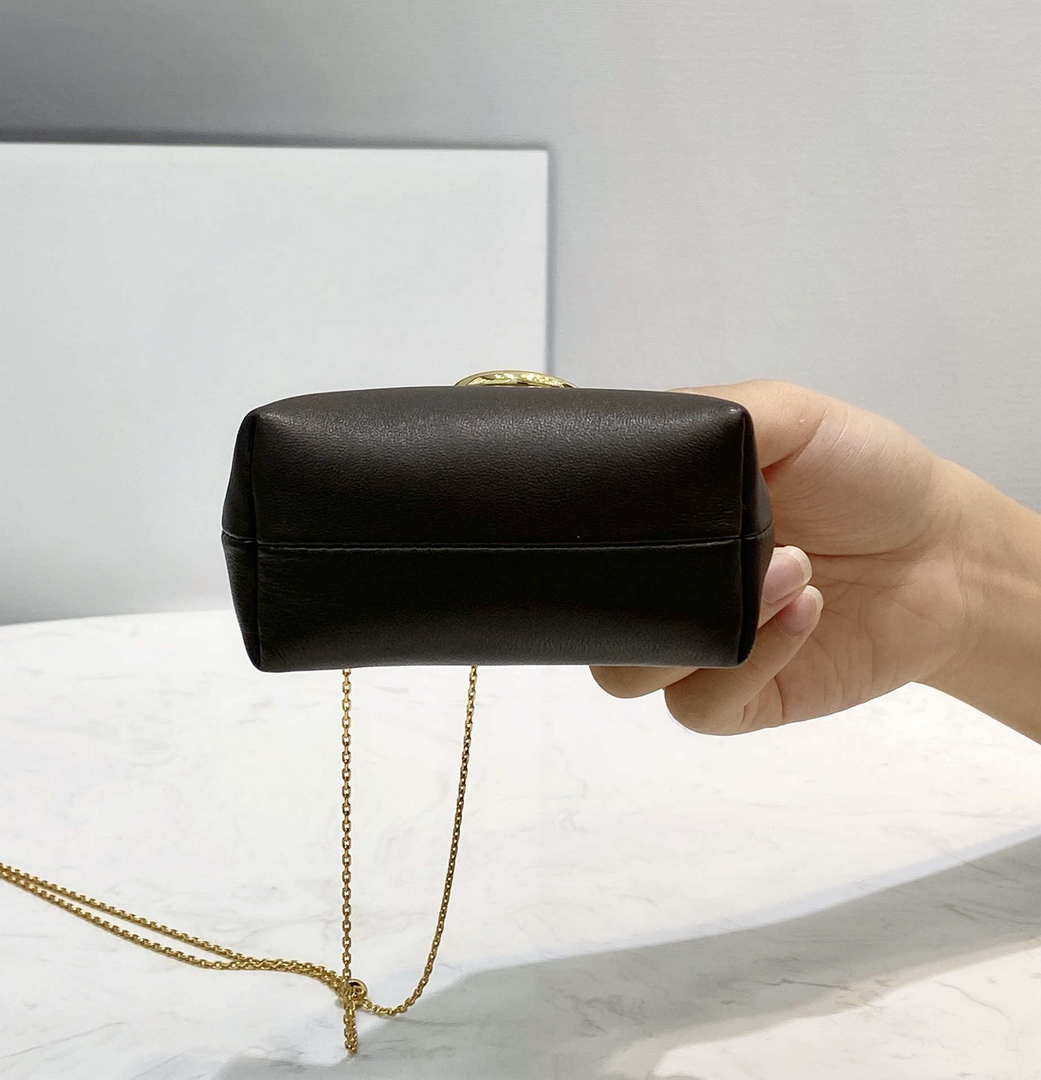 Fendi 7AS051 Nano Fendi First Charm Charm in Coffee nappa leather