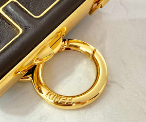 Fendi 7AS051 Nano Fendi First Charm Charm in Coffee nappa leather - Default Title - View 8