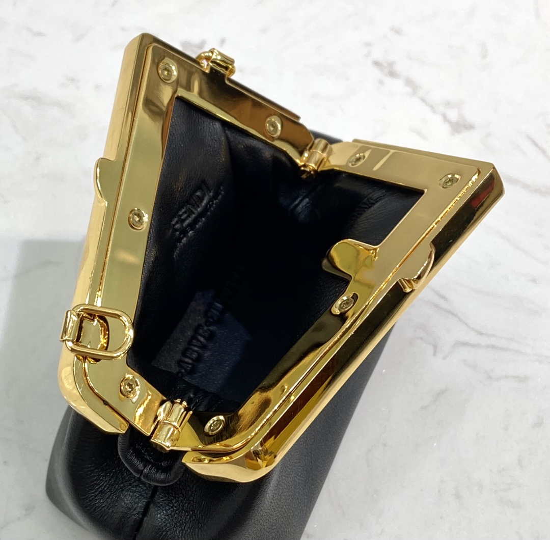 Fendi 7AS051 Nano Fendi First Charm Charm in Black nappa leather