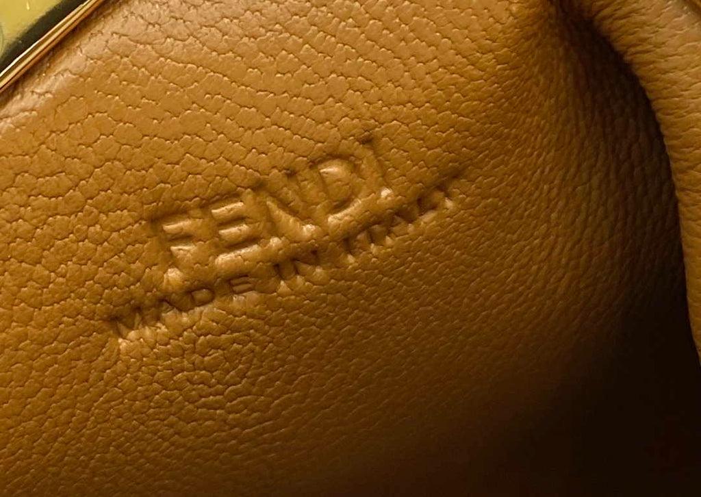 Fendi 7AS051 Nano Fendi First Charm Charm in Brown nappa leather