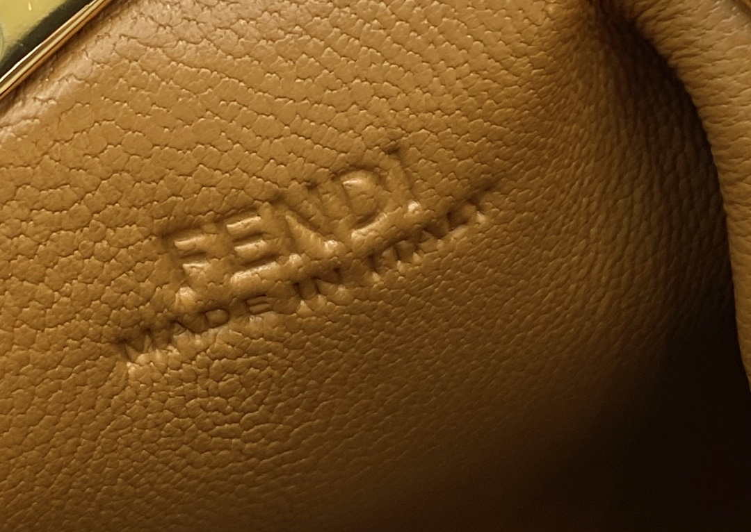 Fendi 7AS051 Nano Fendi First Charm Charm in Brown nappa leather