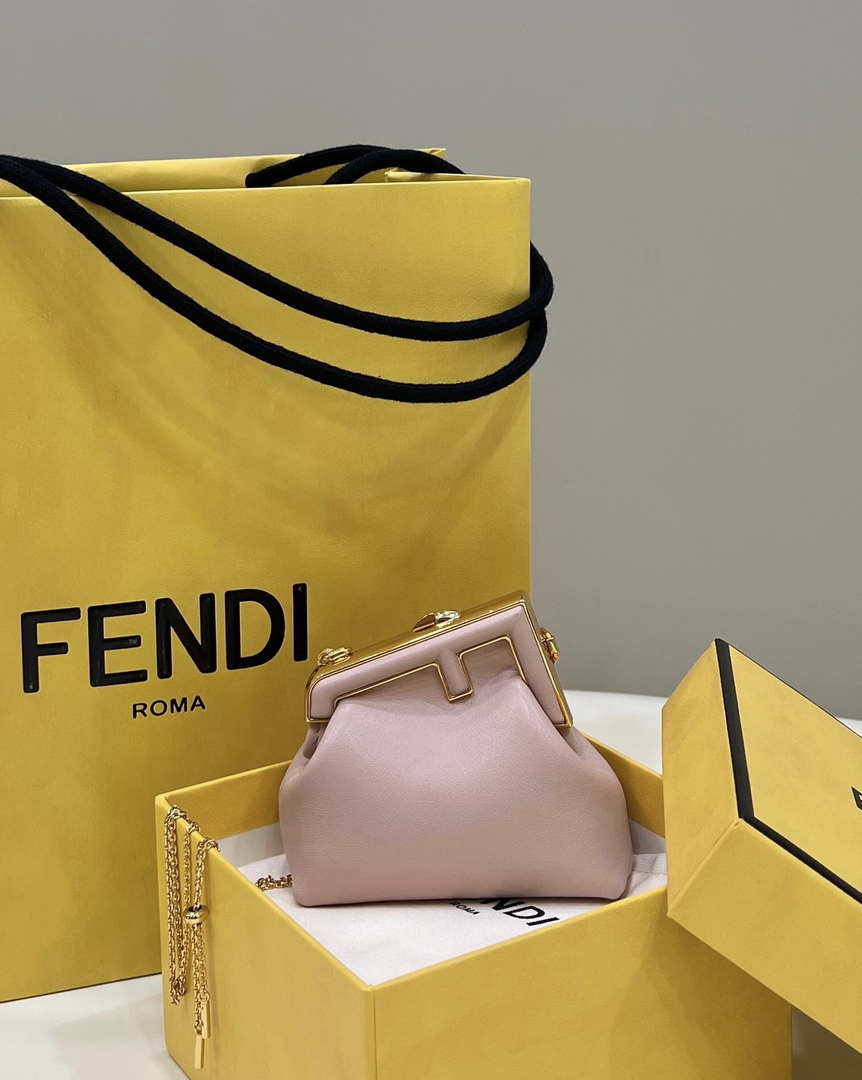 Fendi 7AS051 Nano Fendi First Charm Charm in pink nappa leather - Default Title - View 6