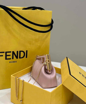 Fendi 7AS051 Nano Fendi First Charm Charm in pink nappa leather - Default Title - View 7
