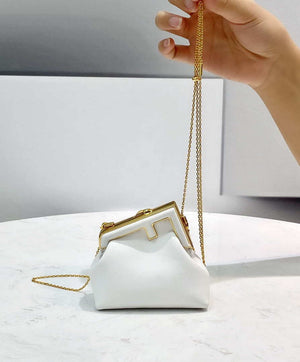 Fendi 7AS051 Nano Fendi First Charm Charm in White nappa leather - Default Title - View 3
