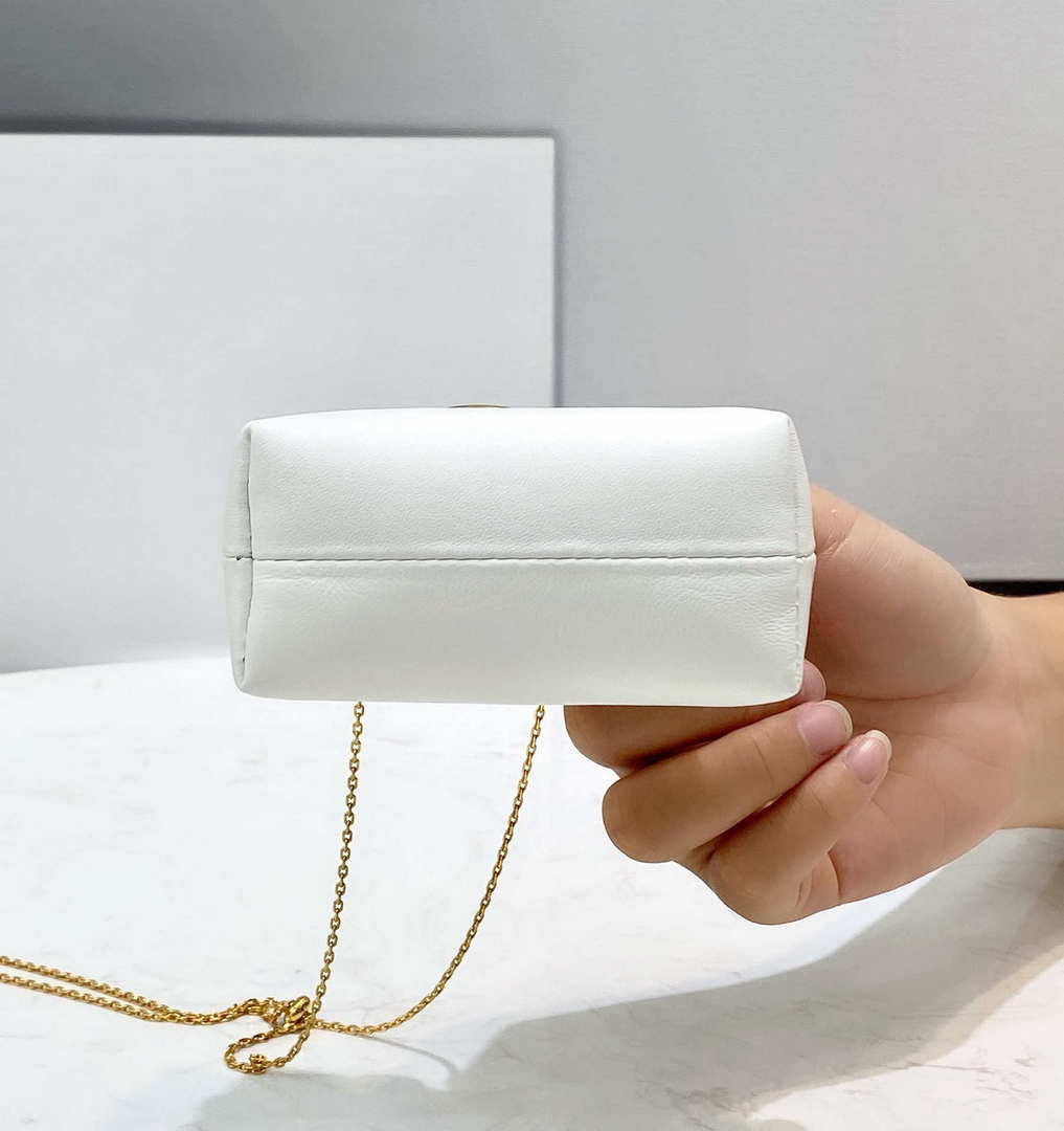 Fendi 7AS051 Nano Fendi First Charm Charm in White nappa leather - Default Title - View 5