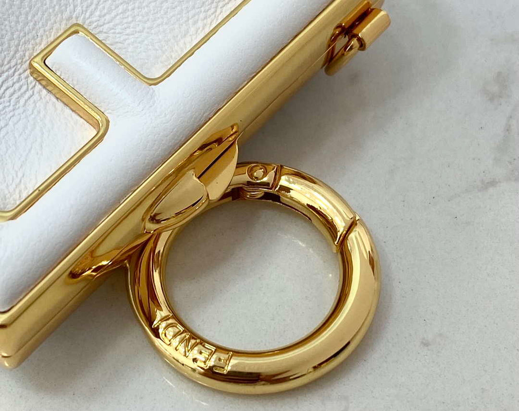 Fendi 7AS051 Nano Fendi First Charm Charm in White nappa leather