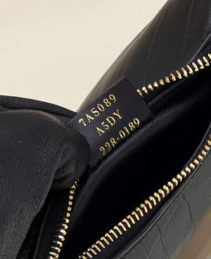 Fendi 7AS089 Nano Fendigraphy Black Crocodile leather Charm 80083S - Default Title - View 9