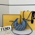 Fendi 7AS089 Nano Fendigraphy Denim Blue Charm 80056S