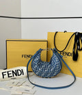 Fendi 7AS089 Nano Fendigraphy Denim Blue Charm 80056S
