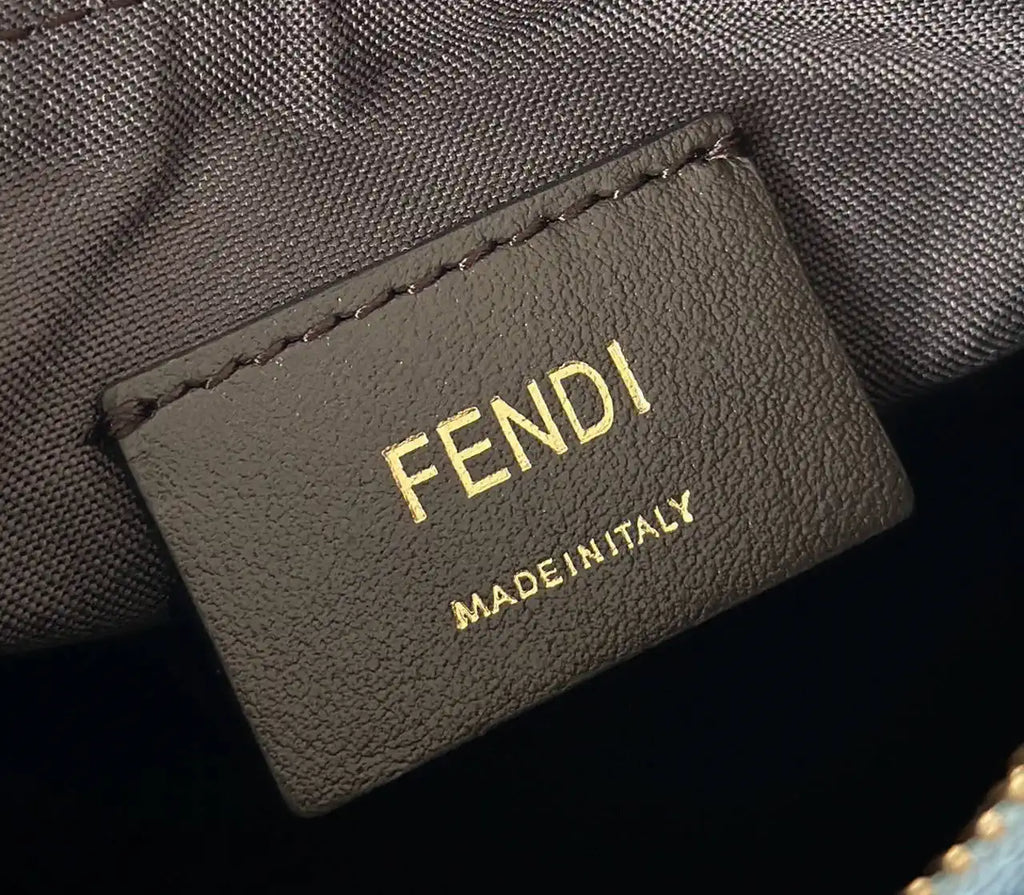 Fendi 7AS089 Nano Fendigraphy Denim Blue Charm 80056S