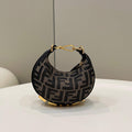 Fendi 7AS089 Nano Fendigraphy coffee Brown leather Charm 80056S - Default Title - View 1