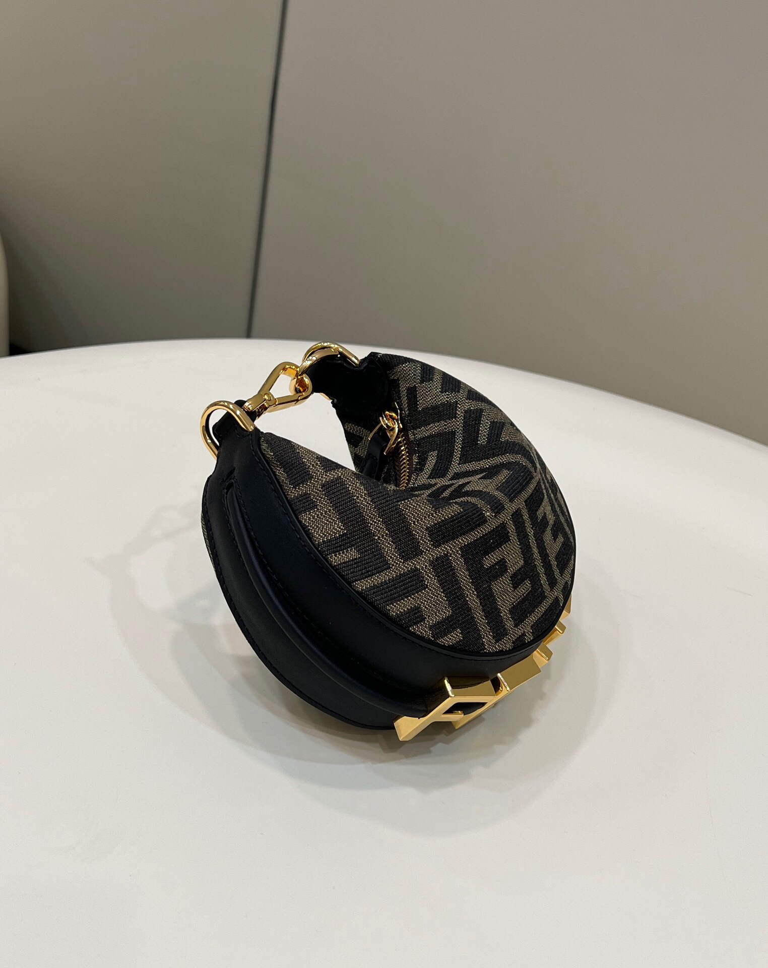 Fendi 7AS089 Nano Fendigraphy coffee Brown leather Charm 80056S - Default Title - View 2