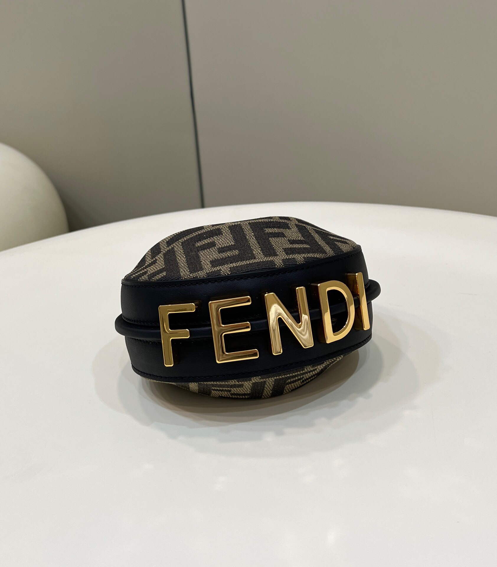 Fendi 7AS089 Nano Fendigraphy coffee Brown leather Charm 80056S - Default Title - View 3