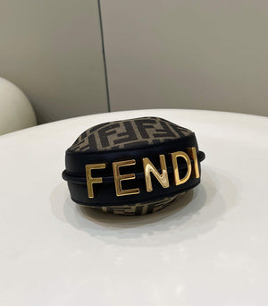 Fendi 7AS089 Nano Fendigraphy coffee Brown leather Charm 80056S - Default Title - View 3