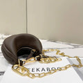 Fendi 7AS089 Nano Fendigraphy coffee  leather Charm 80056S