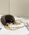 Fendi 7AS089 Nano Fendigraphy coffee  leather Charm 80056S