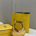 Fendi 7AS089 Nano Fendigraphy Gold leather Charm 80056S - Default Title - View 1
