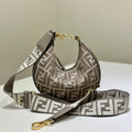 Fendi 7AS089 Nano Fendigraphy Gray Leather Charm 80056S