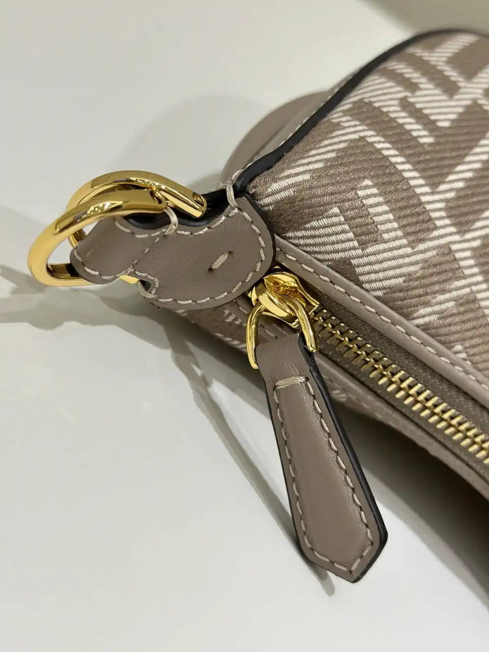 Fendi 7AS089 Nano Fendigraphy Gray Leather Charm 80056S