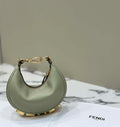 Fendi 7AS089 Nano Fendigraphy Green Leather Charm 80056S