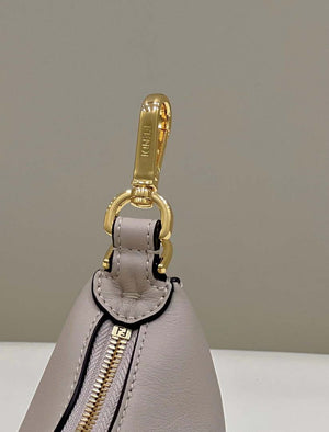 Fendi 7AS089 Nano Fendigraphy Gray Pink Leather Charm 80056S - Default Title - View 6